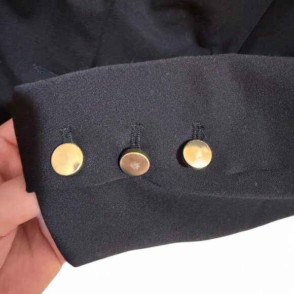 Classic Black Elegant Eloquii Blazer w/Gold Buttons Jacket Sz 22P - EUC - Picture 4 of 4